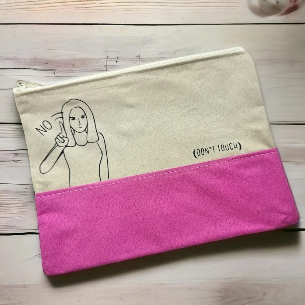 Custom Cosmetic Bag with Unique Sayings - Brand New! “Don’t Touch!”